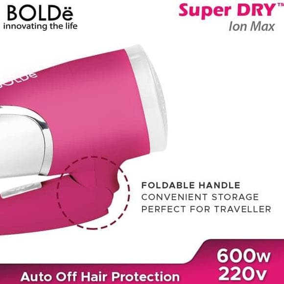 Bolde Hair Dryer Super Dry Ion Max - Magenta